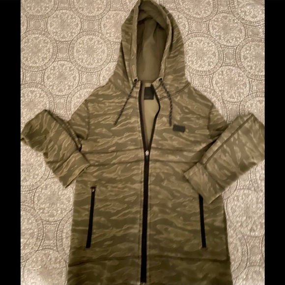 AF Camo Hooded Sweatshirt with Pocket Zippers - Picture 1 of 4